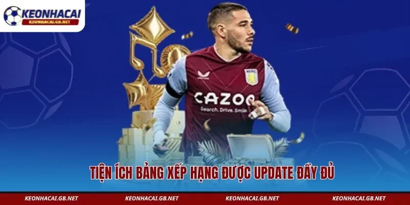 Tiện ích bảng xếp hạng được update đầy đủ 